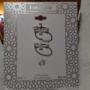Love this Life Sterling Silver Stacking Rings